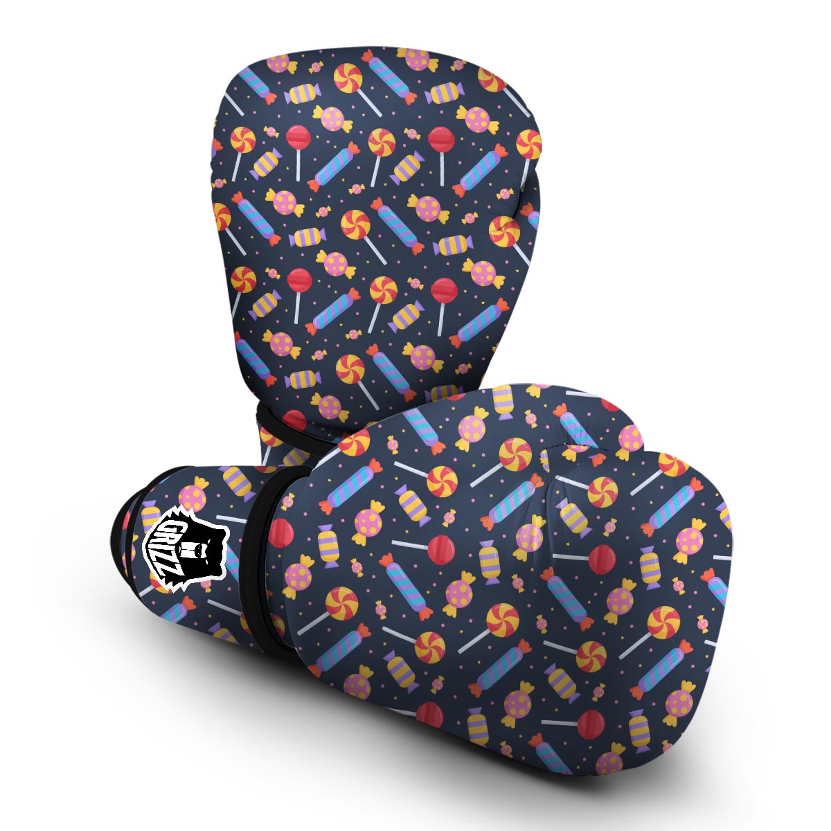 Candy Pattern Print Boxing Gloves-grizzshop
