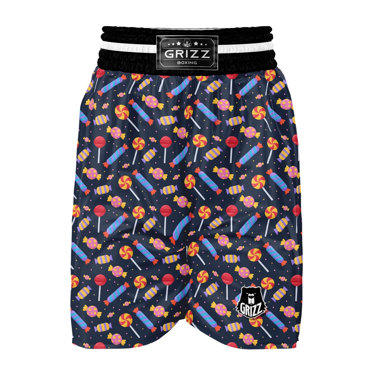 Candy Pattern Print Boxing Shorts-grizzshop