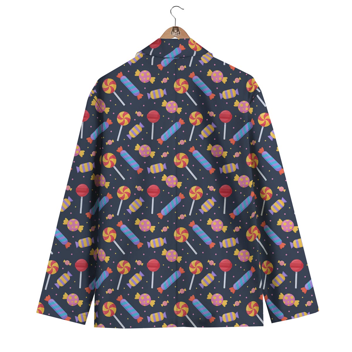 Candy Pattern Print Men's Blazer-grizzshop