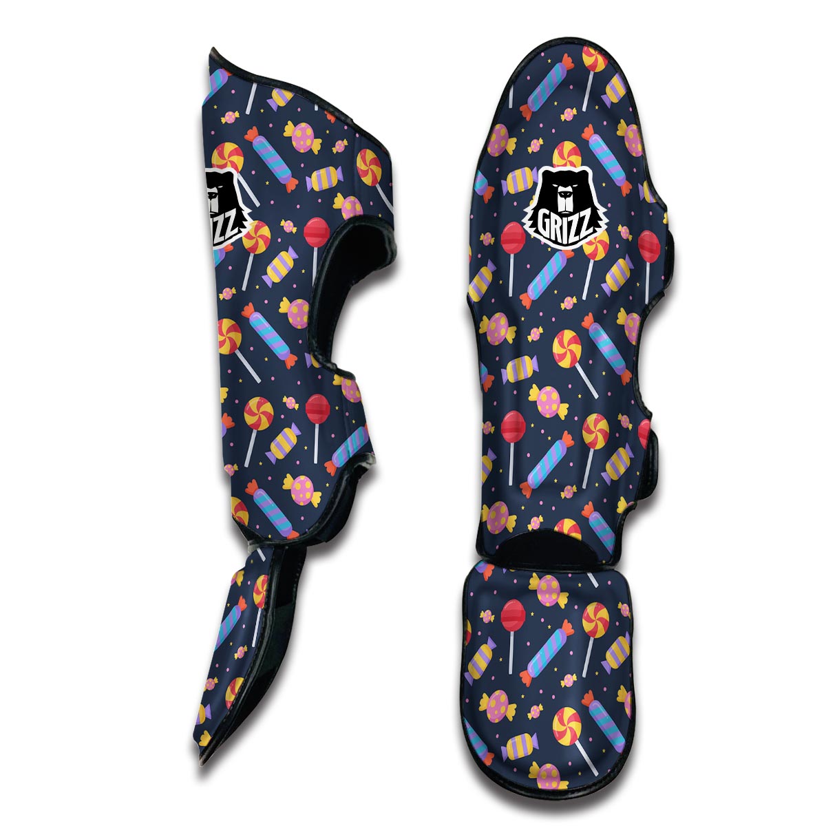 Candy Pattern Print Muay Thai Shin Guards-grizzshop