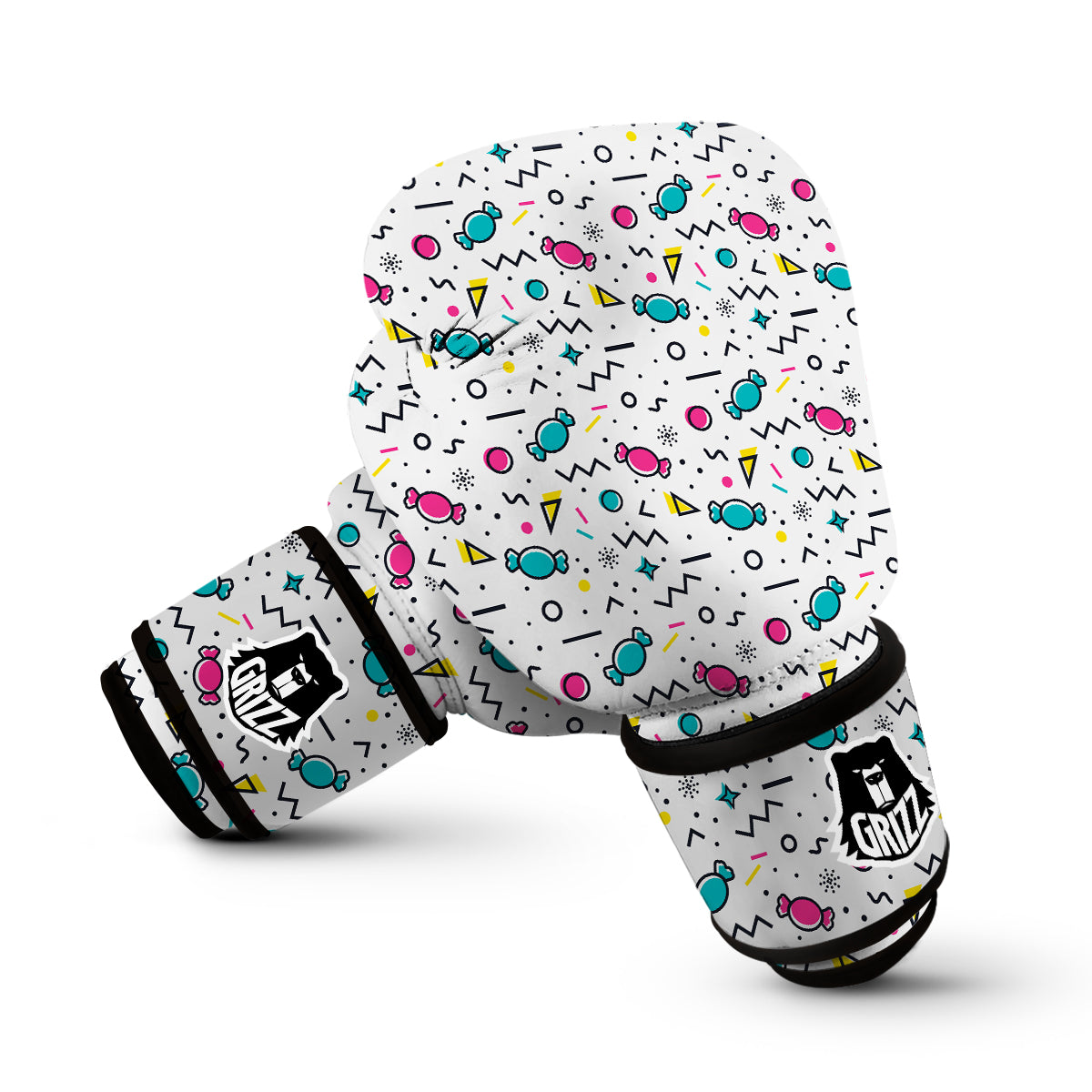 Candy Print Pattern Boxing Gloves-grizzshop