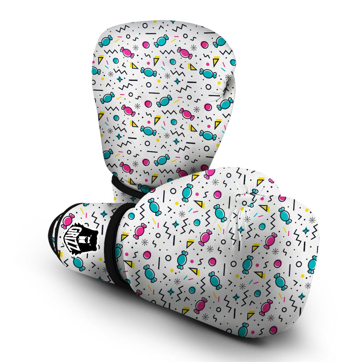 Candy Print Pattern Boxing Gloves-grizzshop