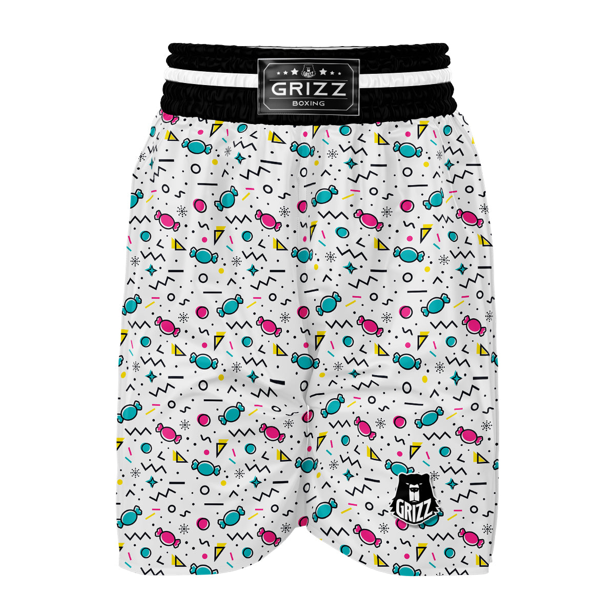 Candy Print Pattern Boxing Shorts-grizzshop