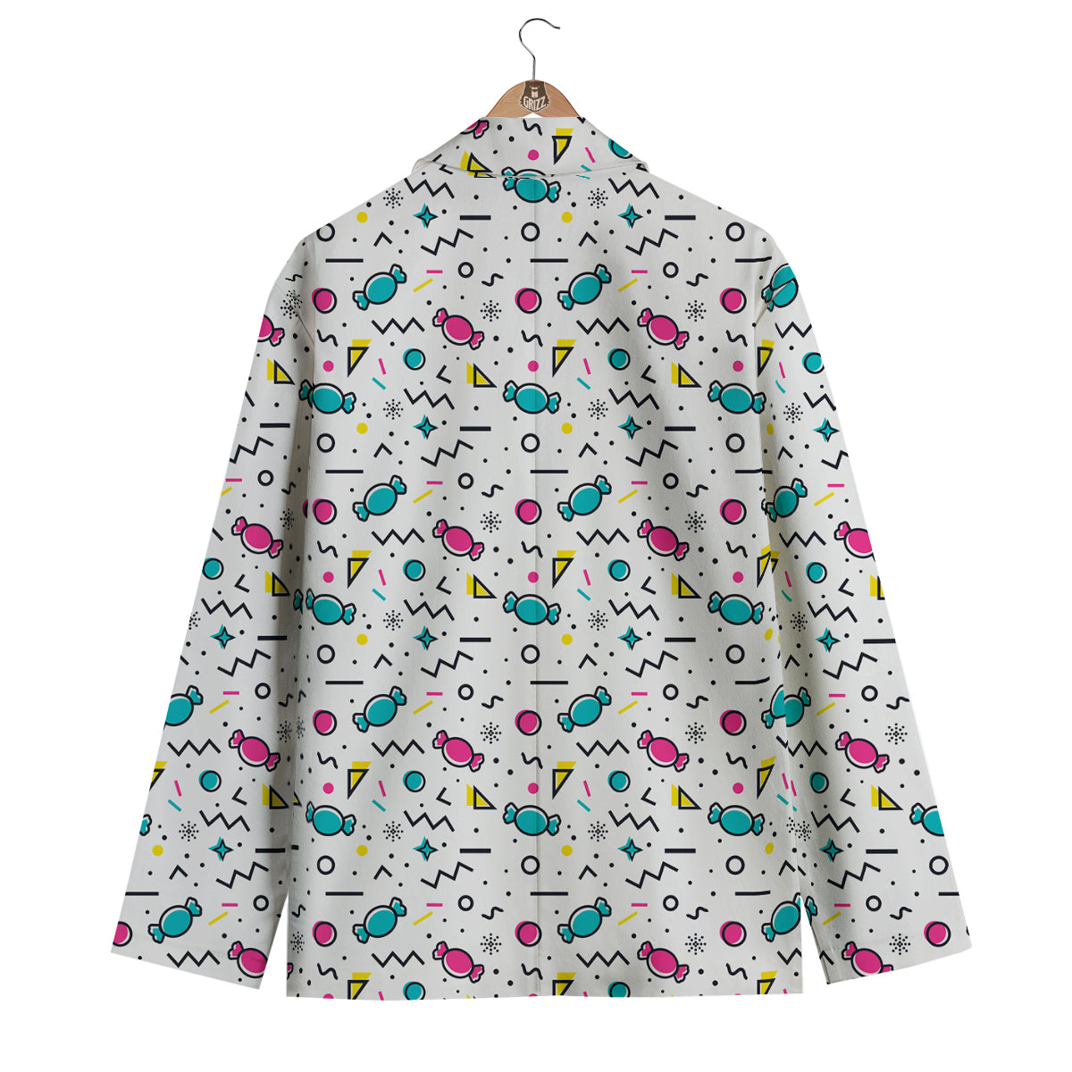 Candy Print Pattern Men's Blazer-grizzshop