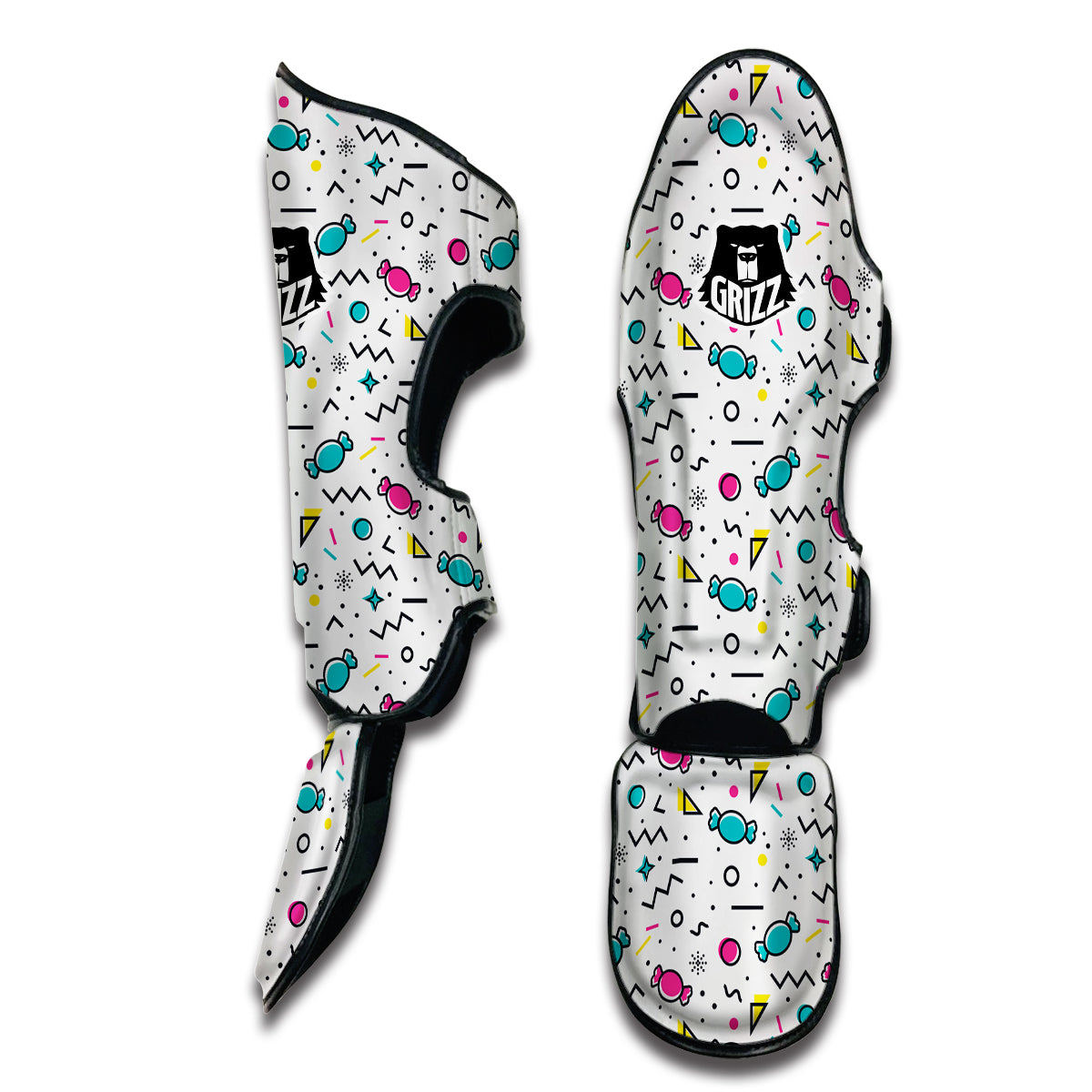 Candy Print Pattern Muay Thai Shin Guards-grizzshop