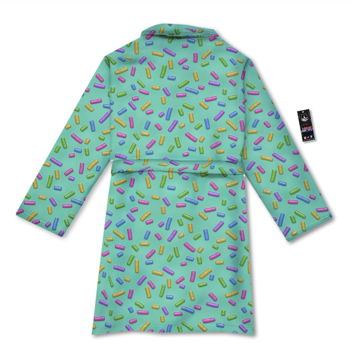 Candy Sprinkles Green Sweet Print Pattern Bathrobe-grizzshop