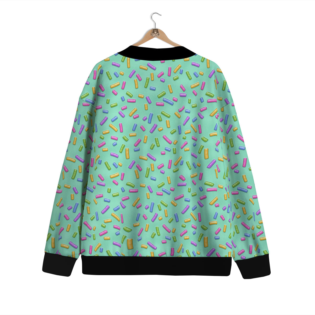 Candy Sprinkles Green Sweet Print Pattern Cardigan-grizzshop