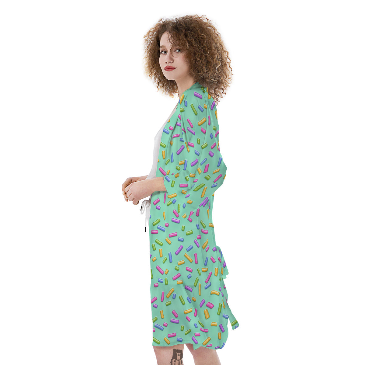 Candy Sprinkles Green Sweet Print Pattern Kimono-grizzshop