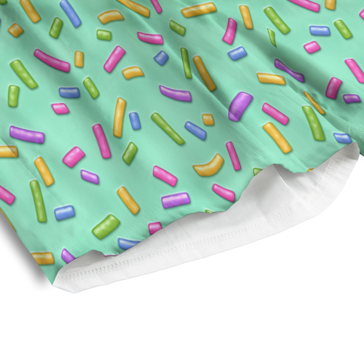 Candy Sprinkles Green Sweet Print Pattern Men's Athletic Shorts