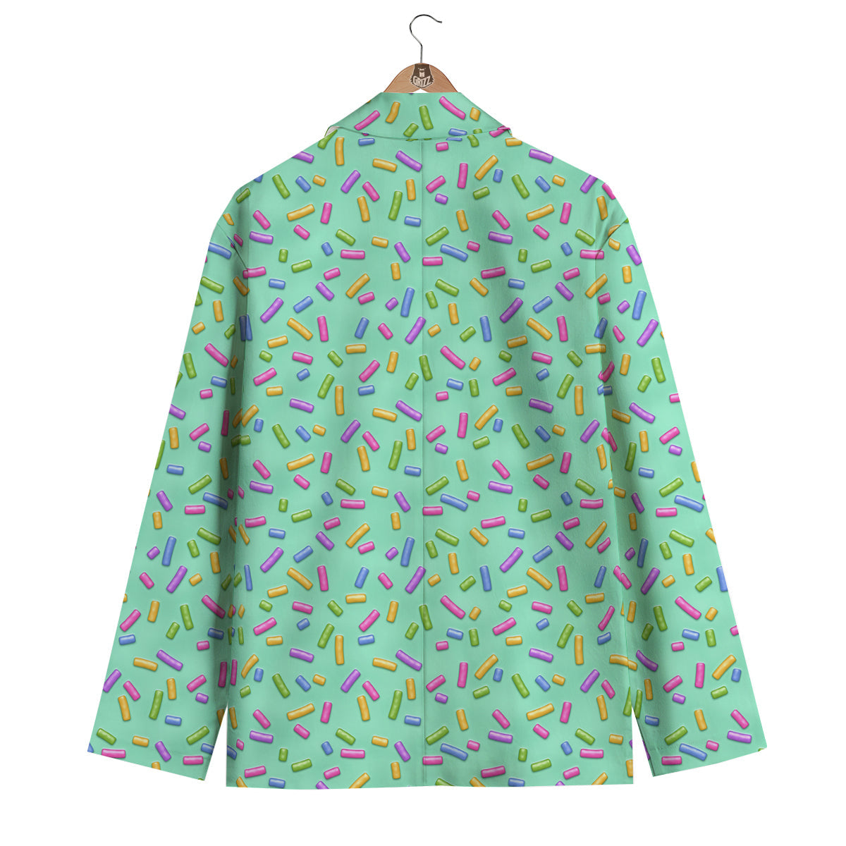 Candy Sprinkles Green Sweet Print Pattern Men's Blazer-grizzshop
