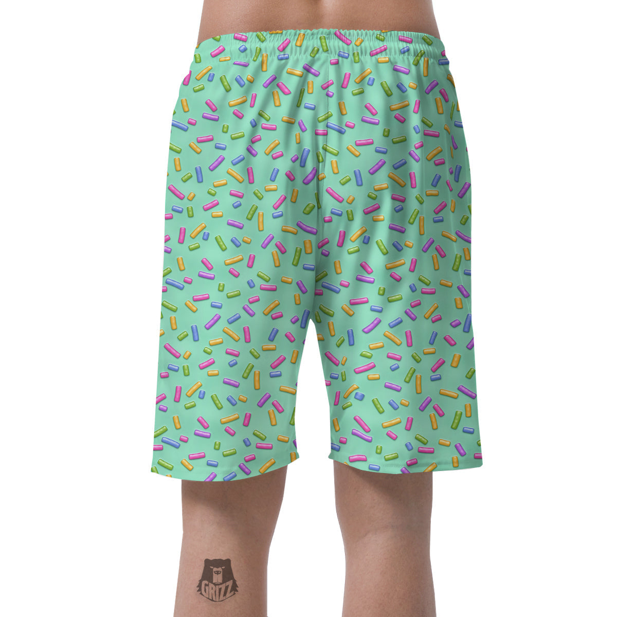 Candy Sprinkles Green Sweet Print Pattern Men's Shorts-grizzshop