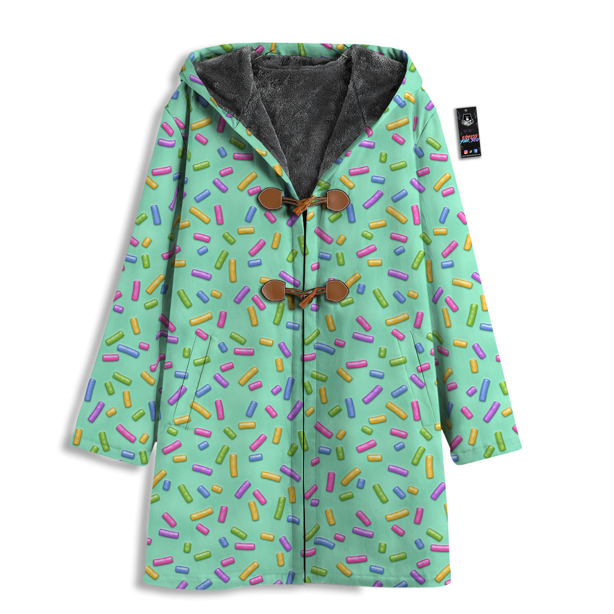 Candy Sprinkles Green Sweet Print Pattern Men's Windbreaker Jacket-grizzshop