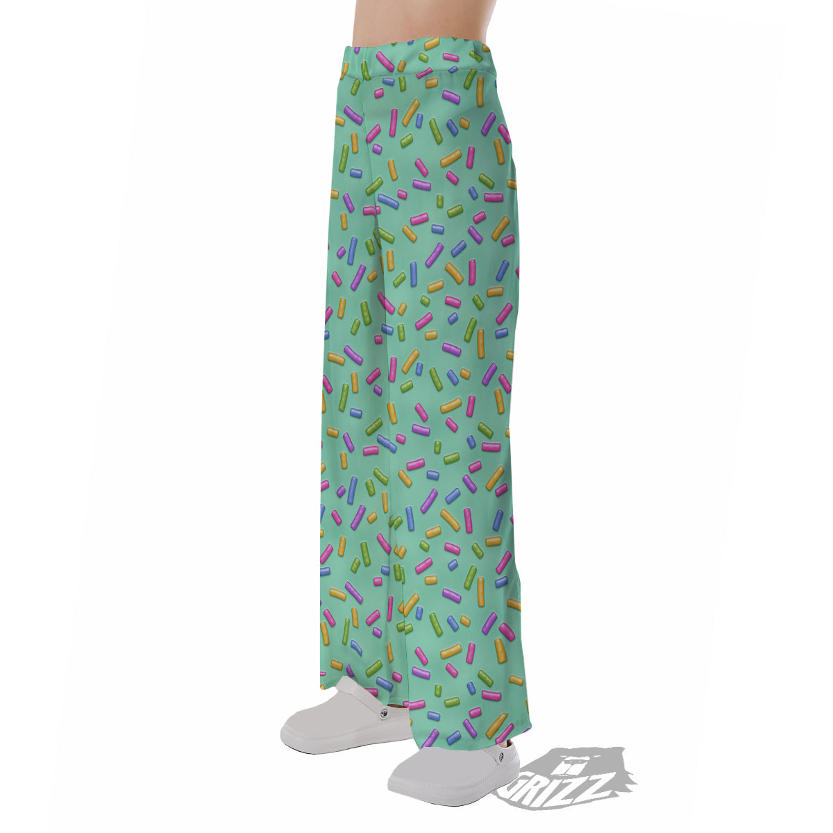 Candy Sprinkles Green Sweet Print Pattern Pajama Pants-grizzshop
