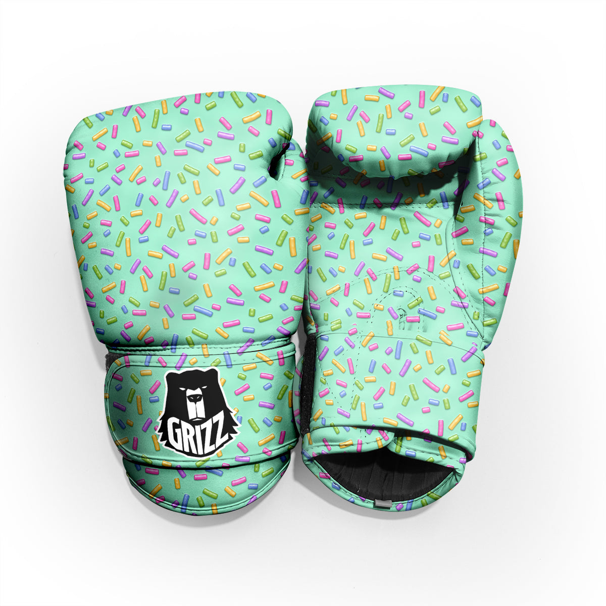 Candy Sprinkles Green Sweet Print Pattern Pro Boxing Glove
