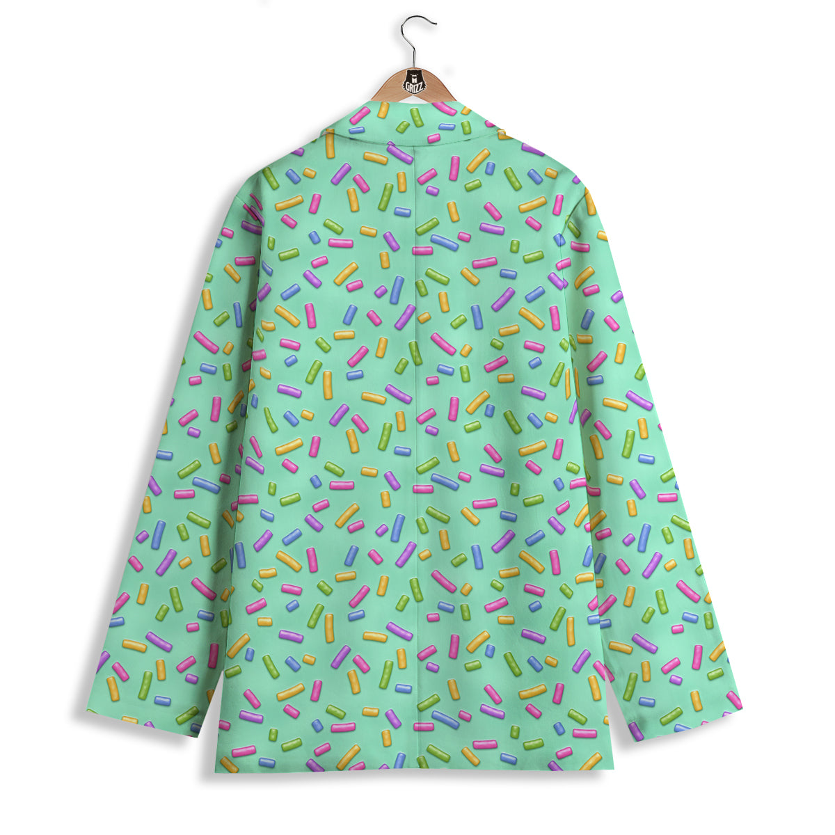 Candy Sprinkles Green Sweet Print Pattern Women's Blazer-grizzshop
