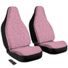 Candy Sprinkles Sweet Pink Print Pattern Car Seat Covers-grizzshop