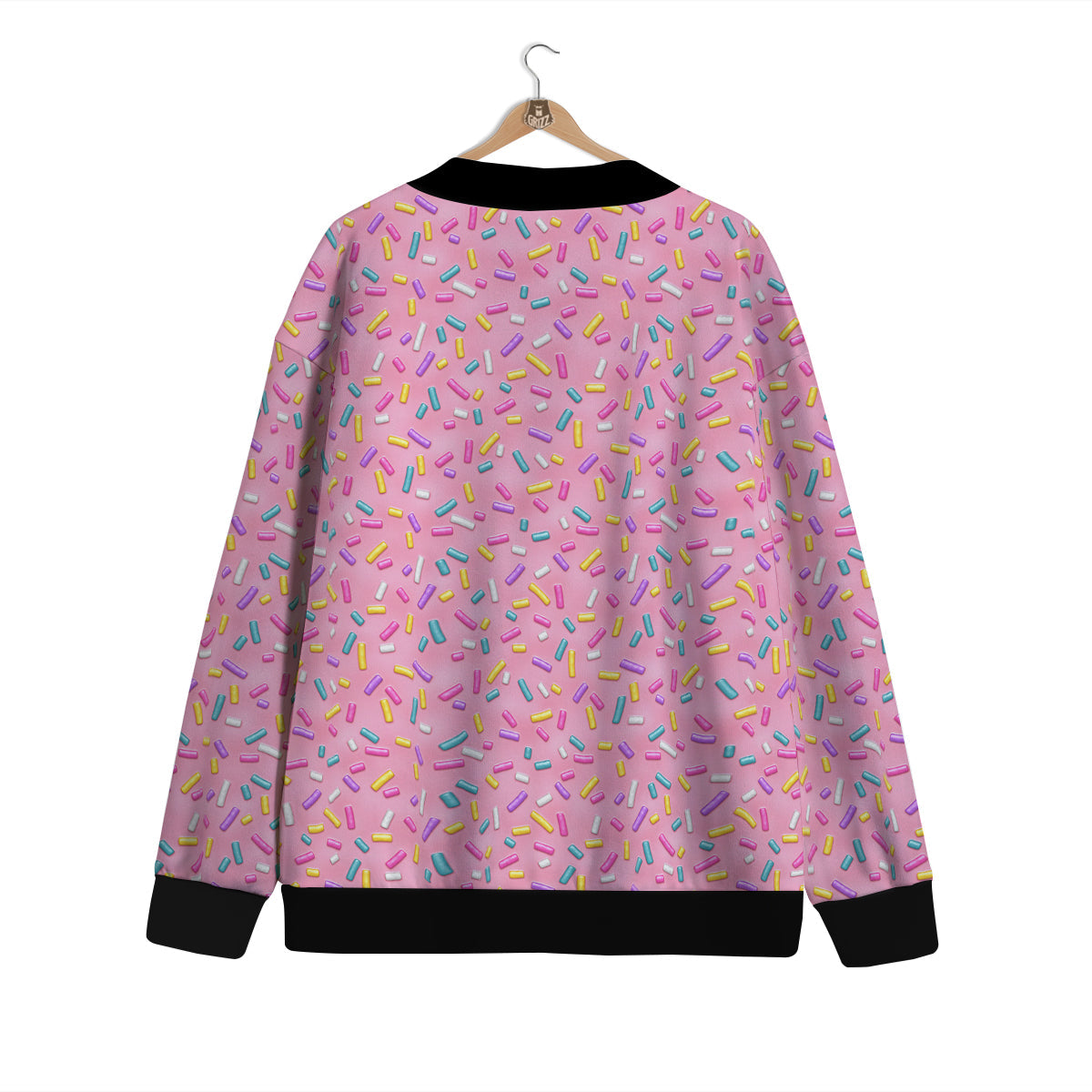 Candy Sprinkles Sweet Pink Print Pattern Cardigan-grizzshop