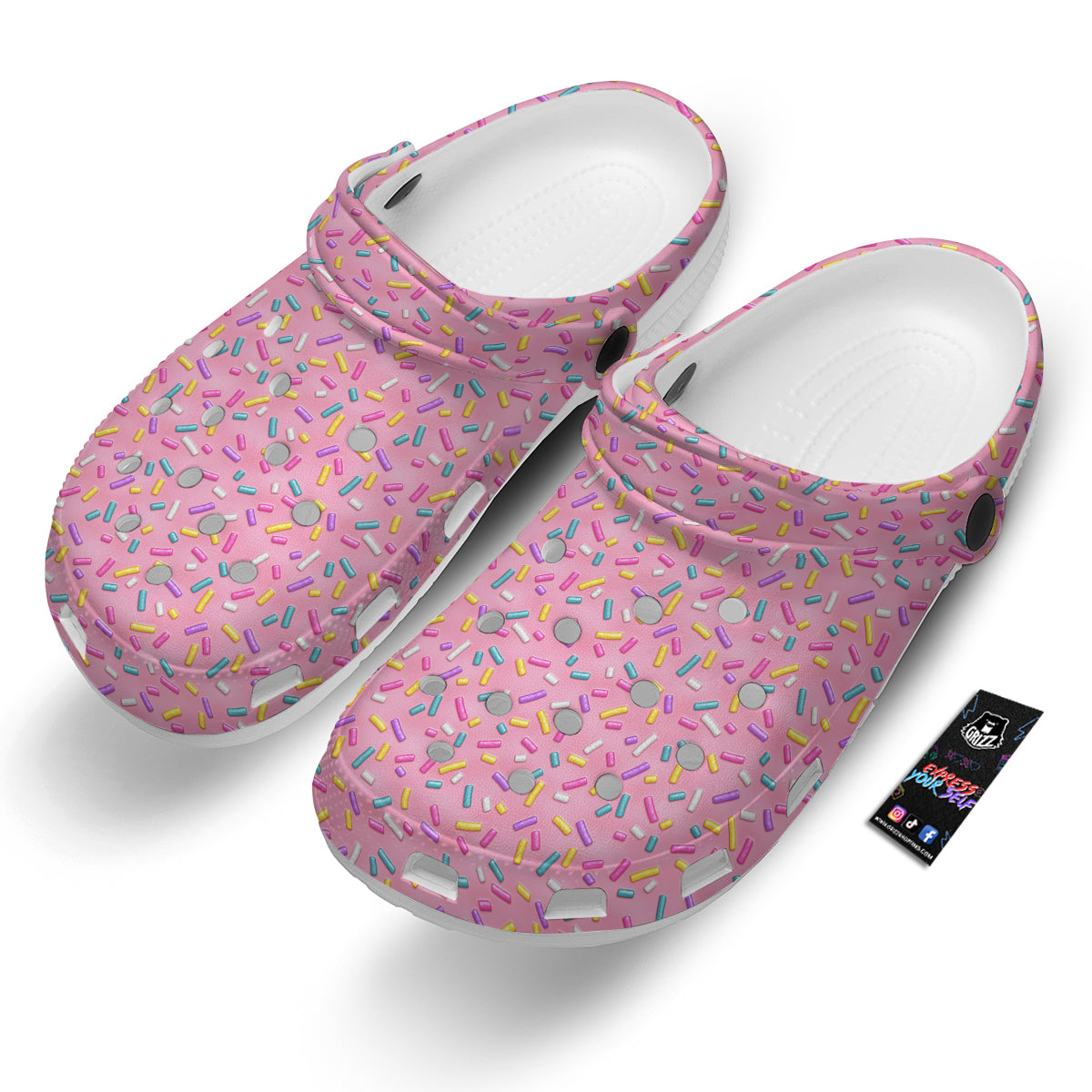Candy Sprinkles Sweet Pink Print Pattern Clog-grizzshop