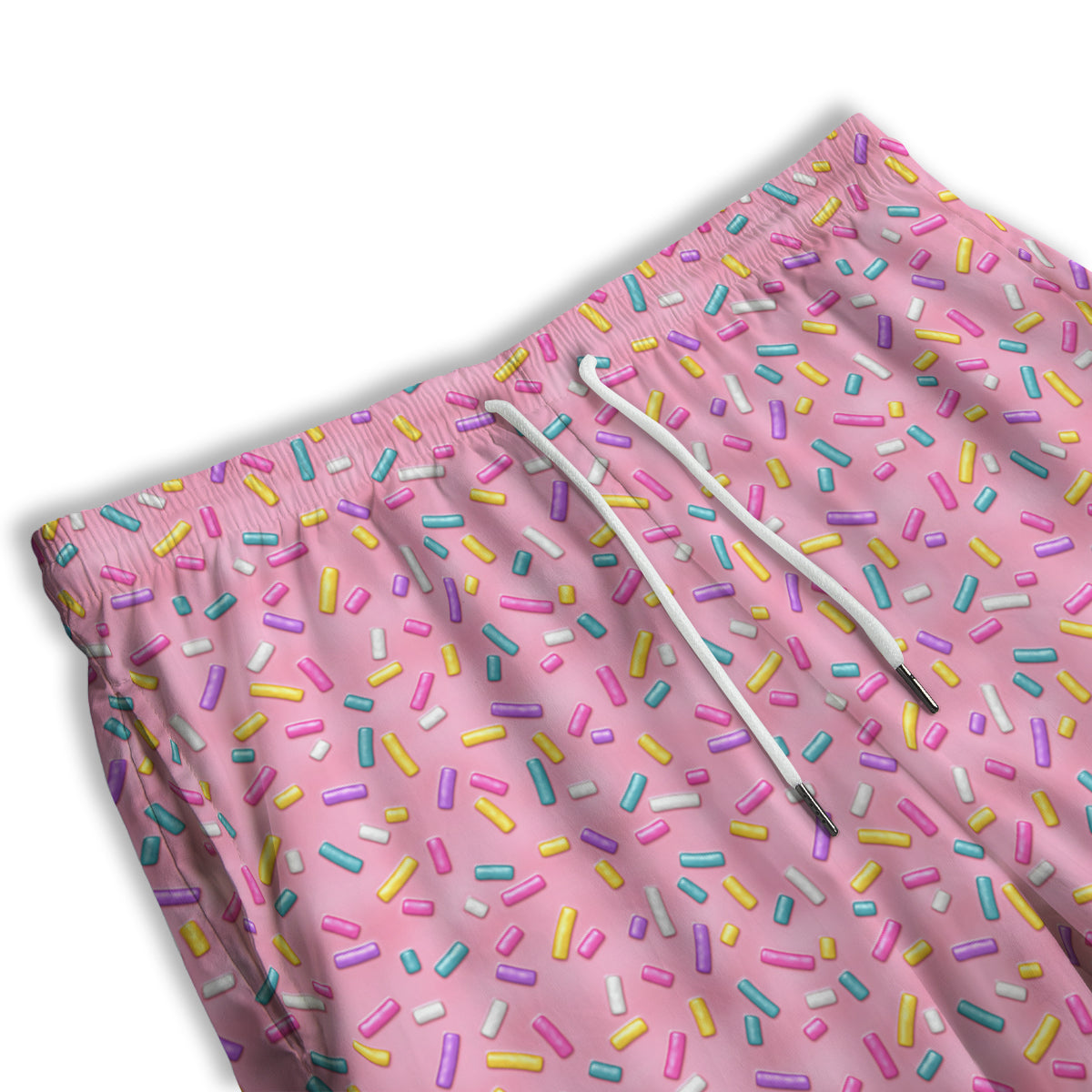 Candy Sprinkles Sweet Pink Print Pattern Men's Athletic Shorts