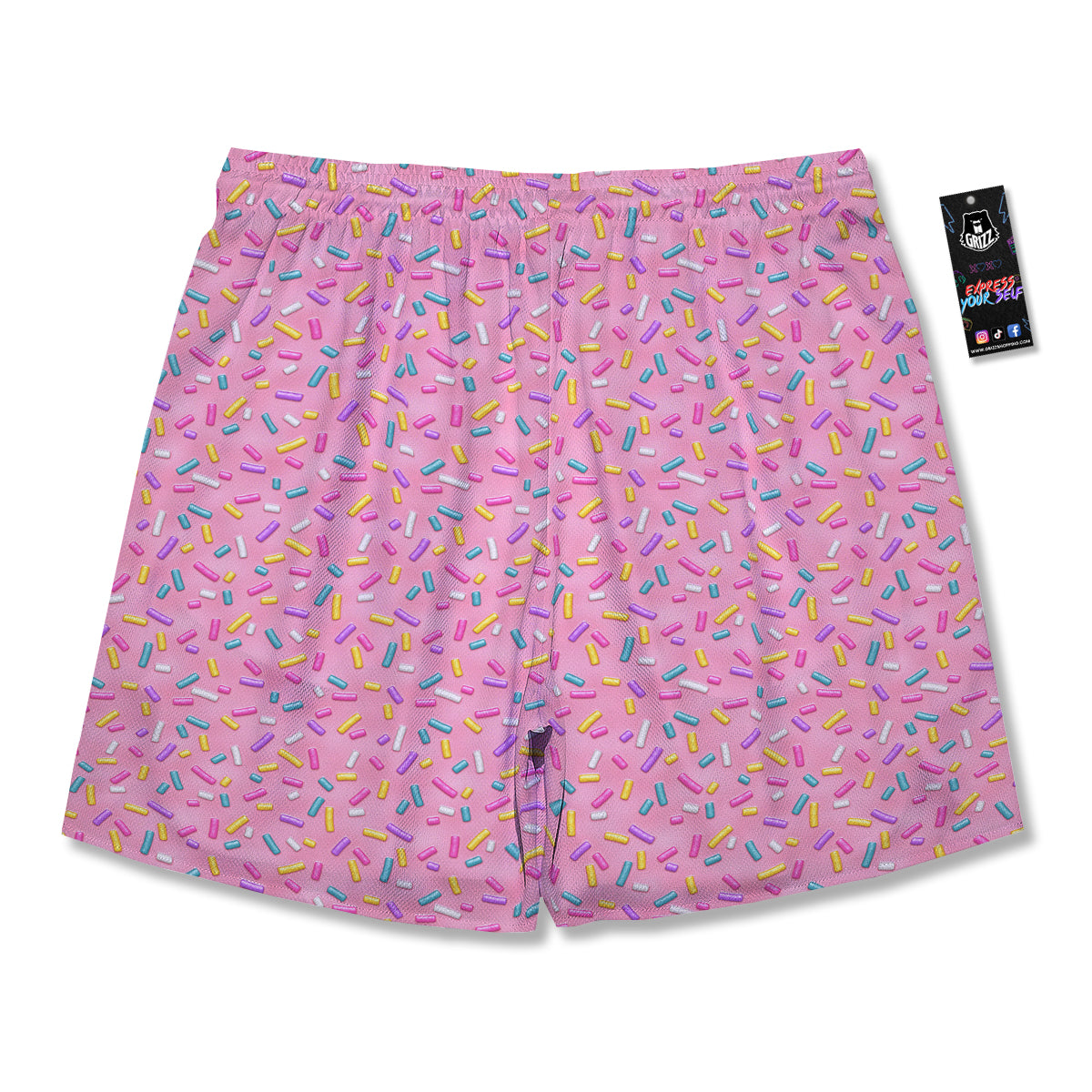 Candy Sprinkles Sweet Pink Print Pattern Men's Running Shorts-grizzshop
