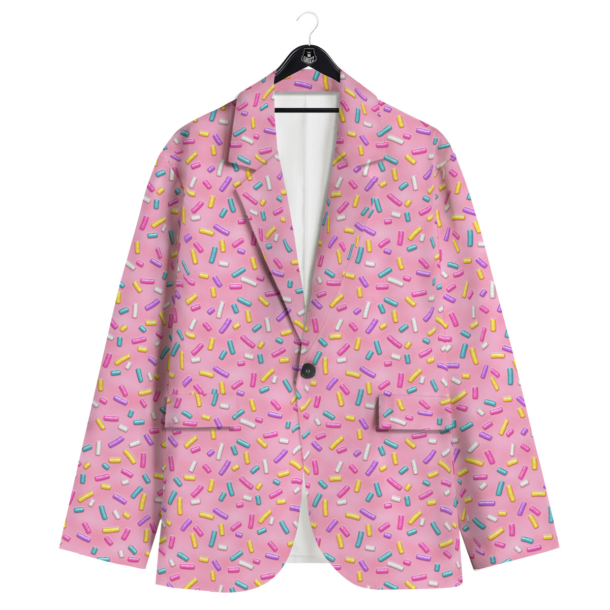 Candy Sprinkles Sweet Pink Print Pattern Men's Sport Coat-grizzshop