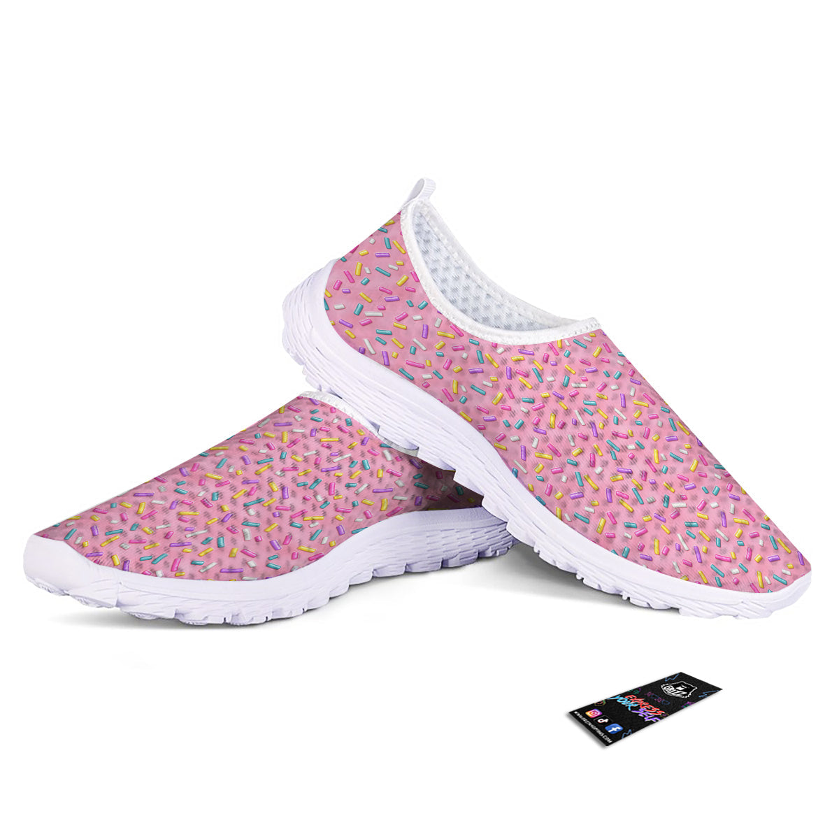Candy Sprinkles Sweet Pink Print Pattern Nurse Shoes-grizzshop
