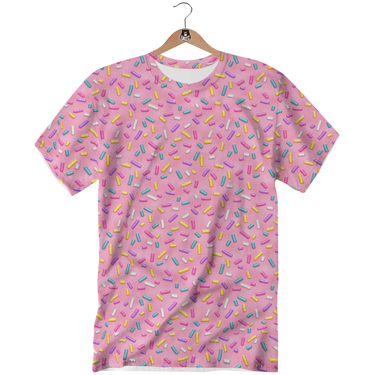 Candy Sprinkles Sweet Pink Print Pattern T-Shirt-grizzshop