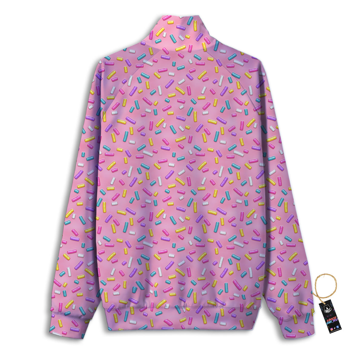 Candy Sprinkles Sweet Pink Print Pattern Track Jacket-grizzshop