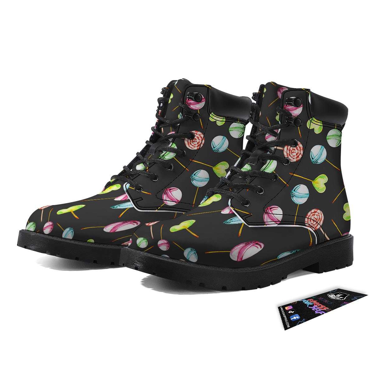 Candy Sweet Print Pattern Boots-grizzshop