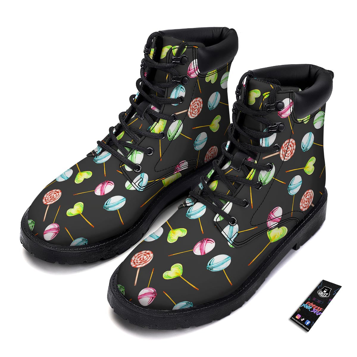 Candy Sweet Print Pattern Boots-grizzshop
