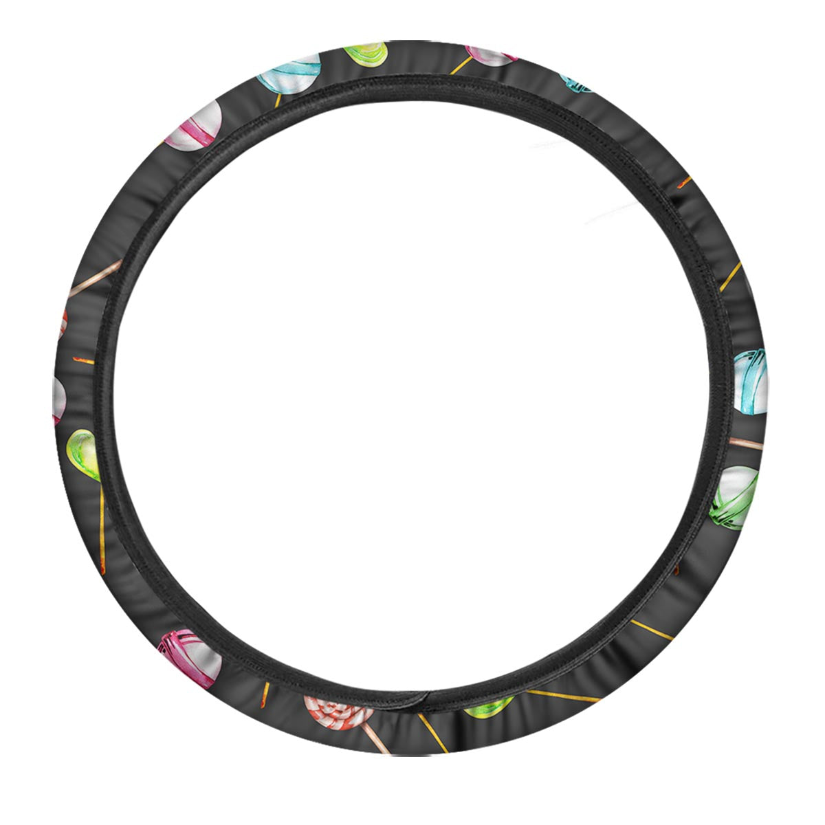 Candy Sweet Print Pattern Car Steering Wheel Cover-grizzshop