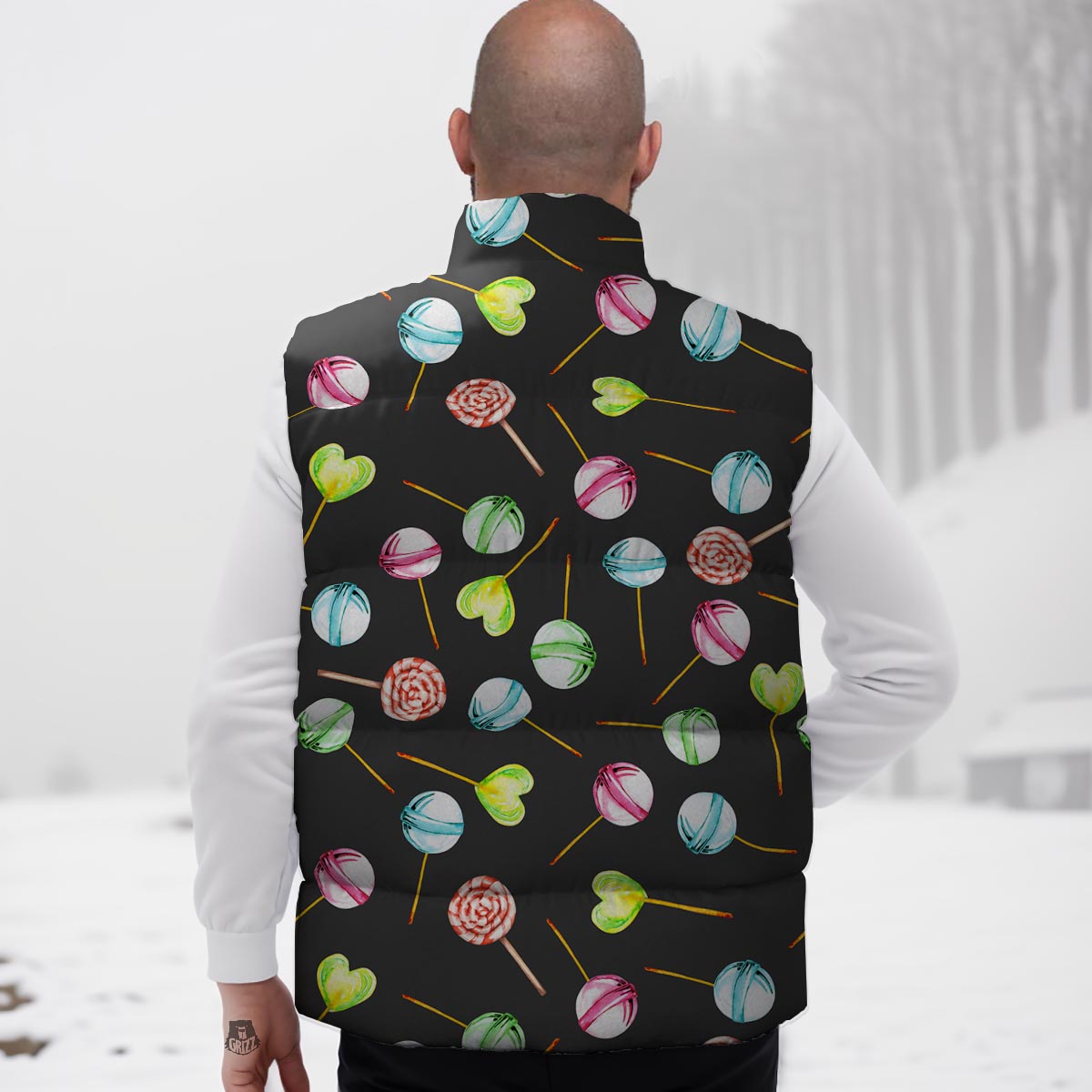 Candy Sweet Print Pattern Down Vest