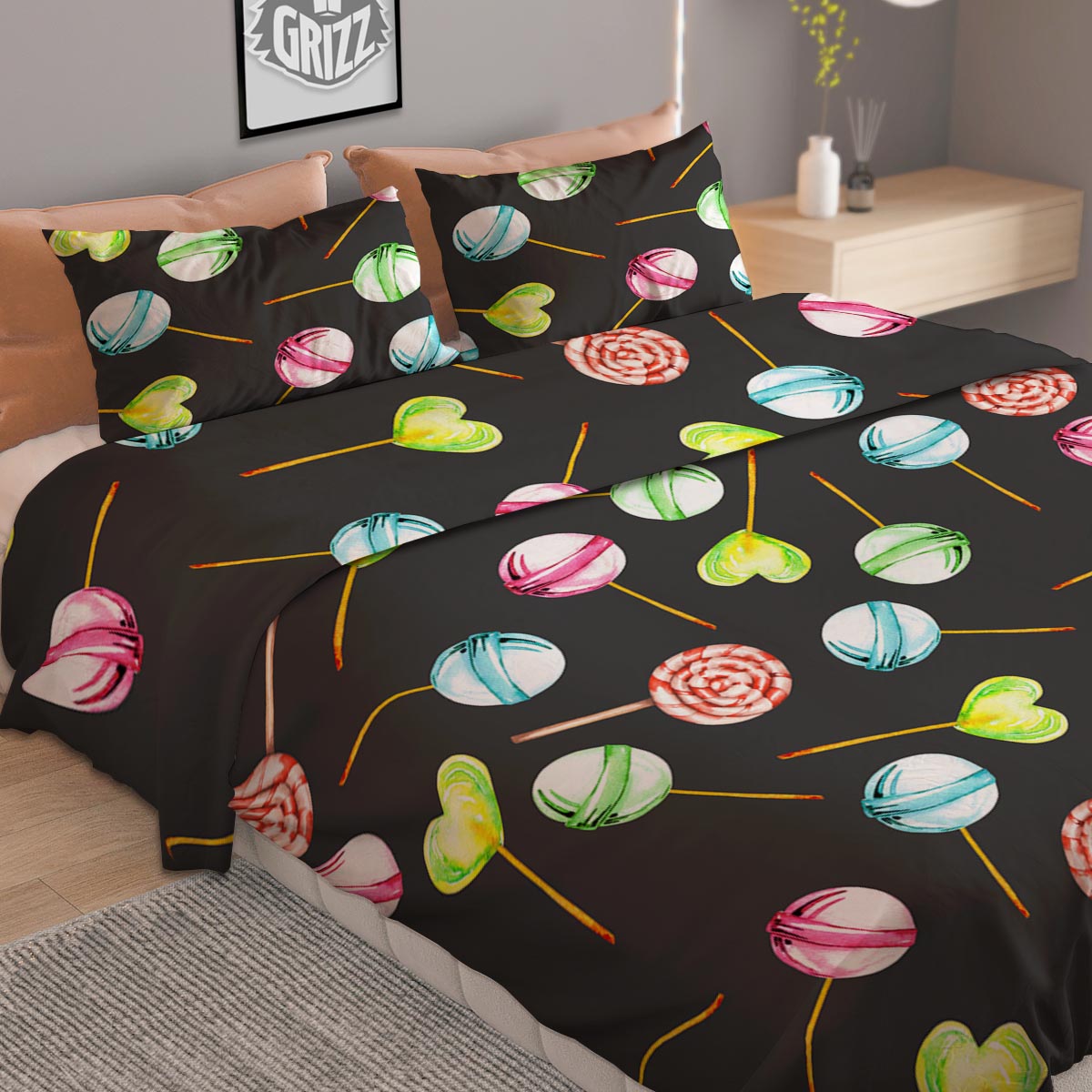Candy Sweet Print Pattern Duvet Cover Bedding Set