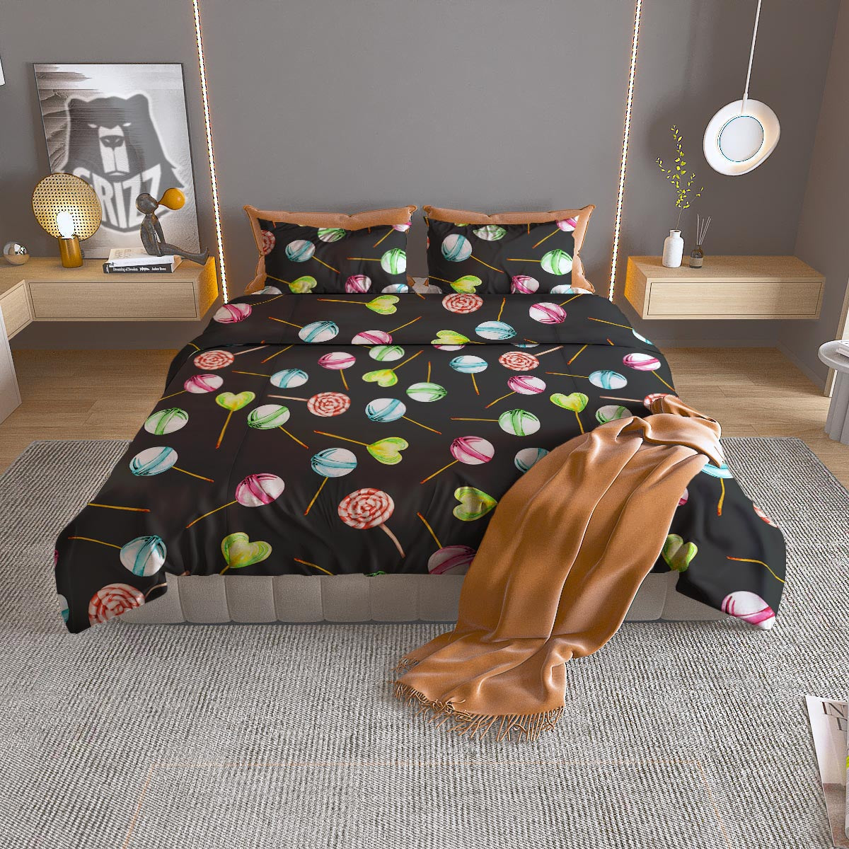 Candy Sweet Print Pattern Duvet Cover Bedding Set
