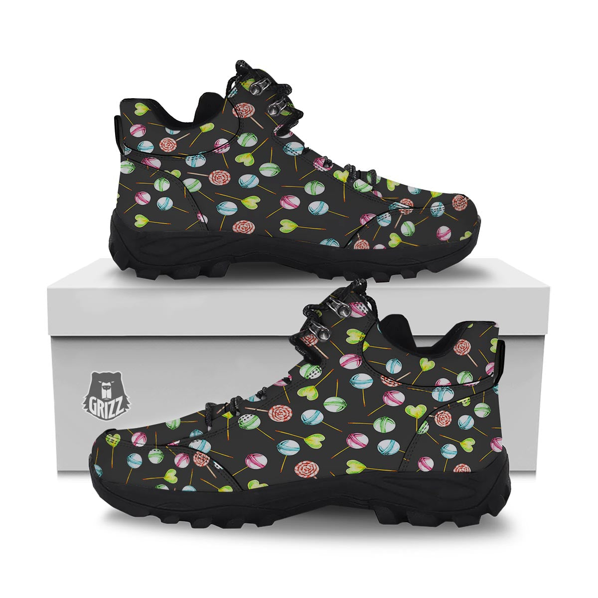 Candy Sweet Print Pattern Hiking Shoes-grizzshop