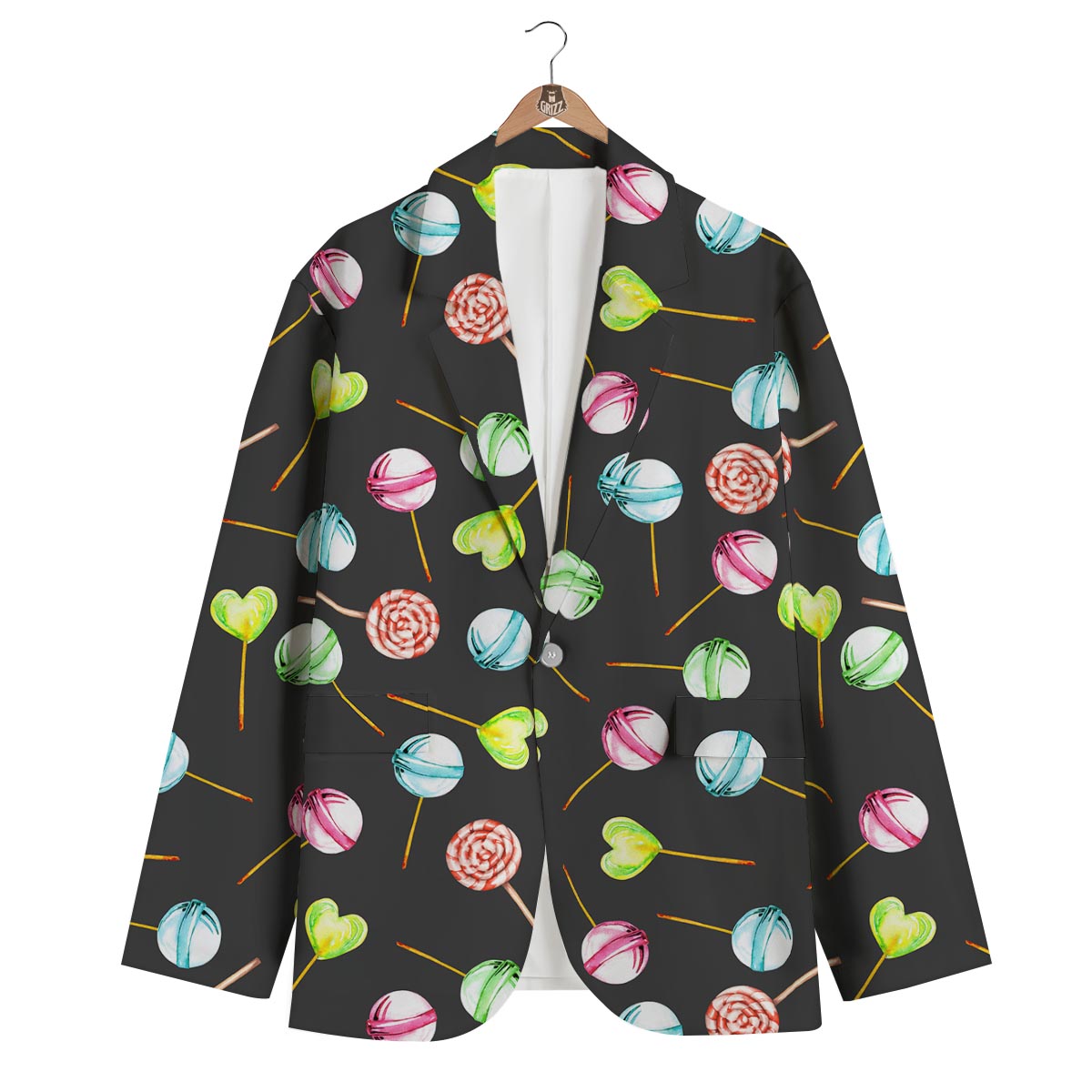 Candy Sweet Print Pattern Men's Blazer-grizzshop