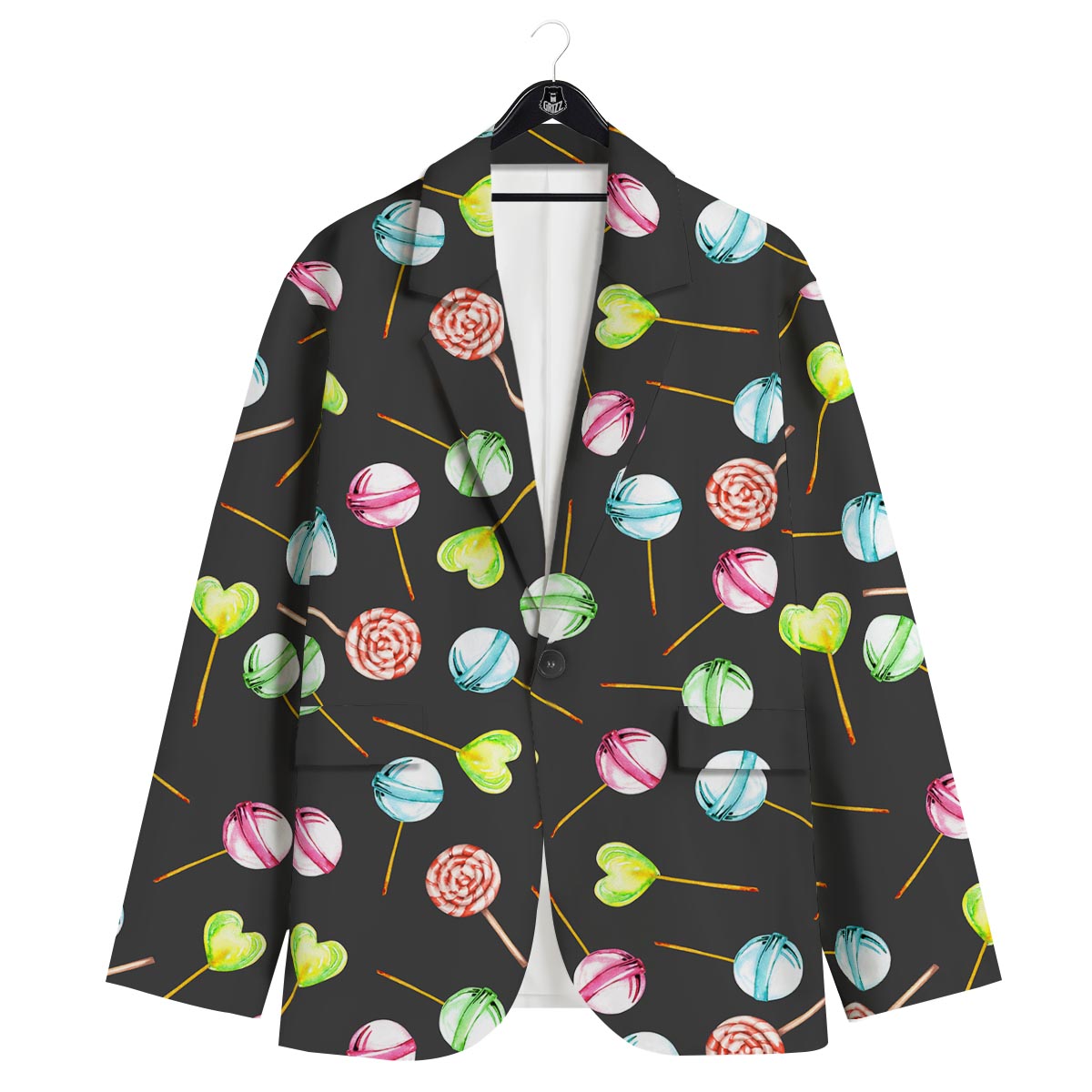 Candy Sweet Print Pattern Men's Sport Coat-grizzshop