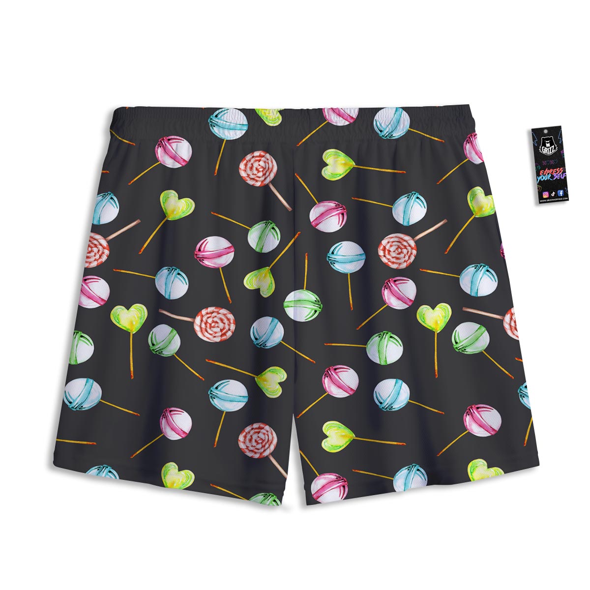 Candy Sweet Print Pattern Mesh Shorts