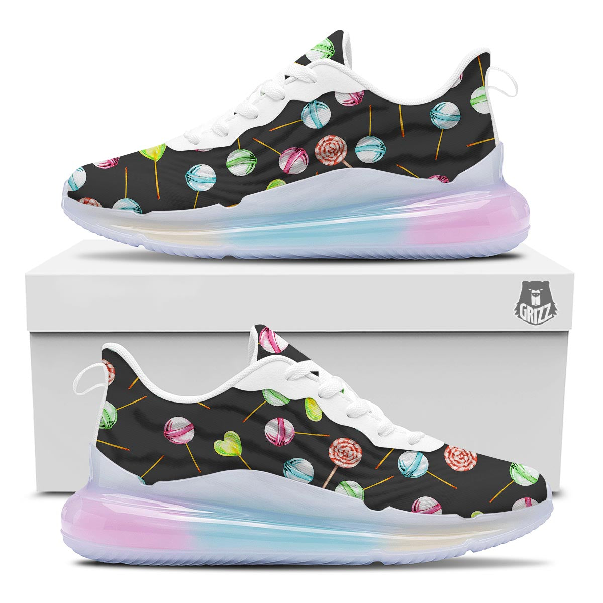 Candy Sweet Print Pattern Running Sneakers-grizzshop