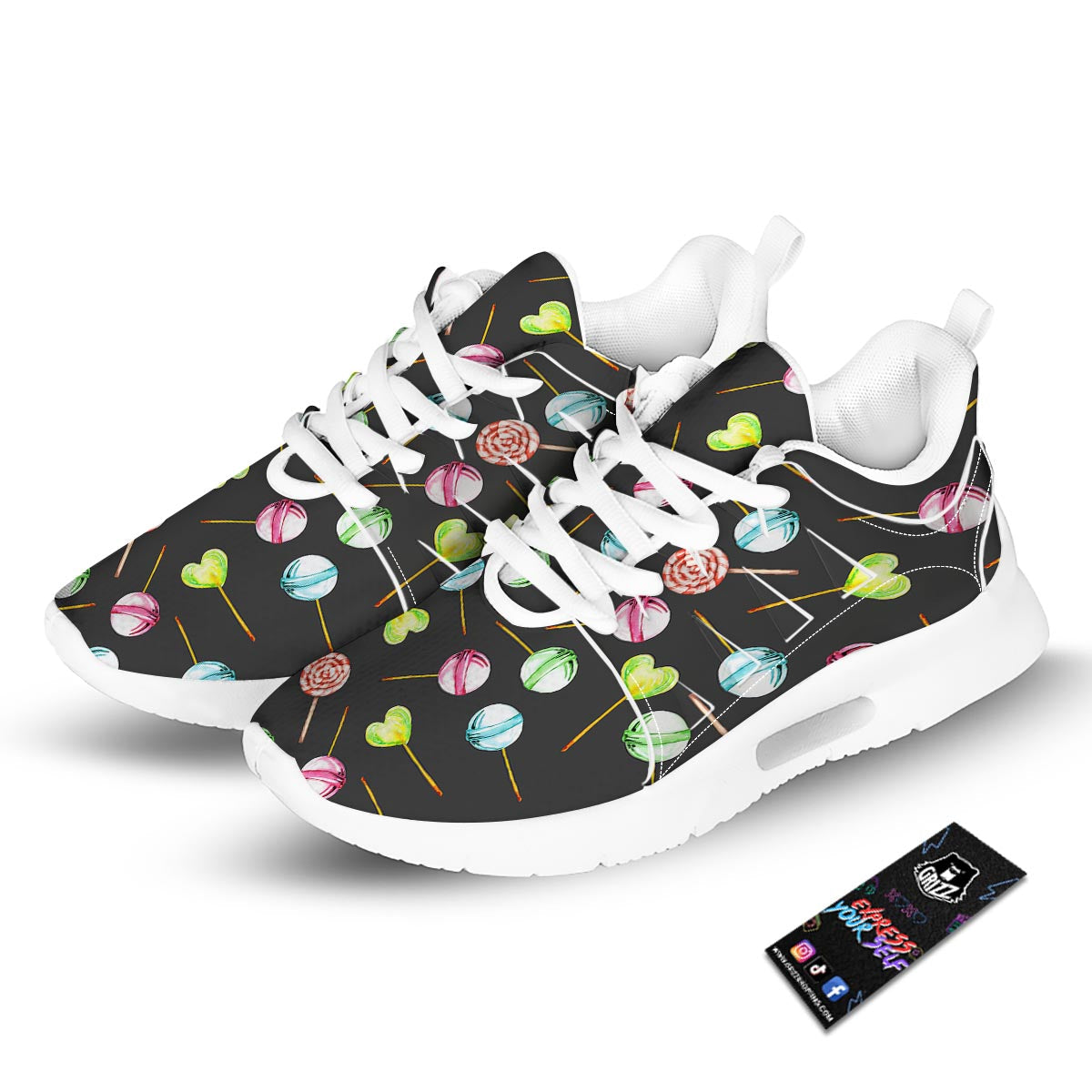 Candy Sweet Print Pattern Tennis Shoes-grizzshop