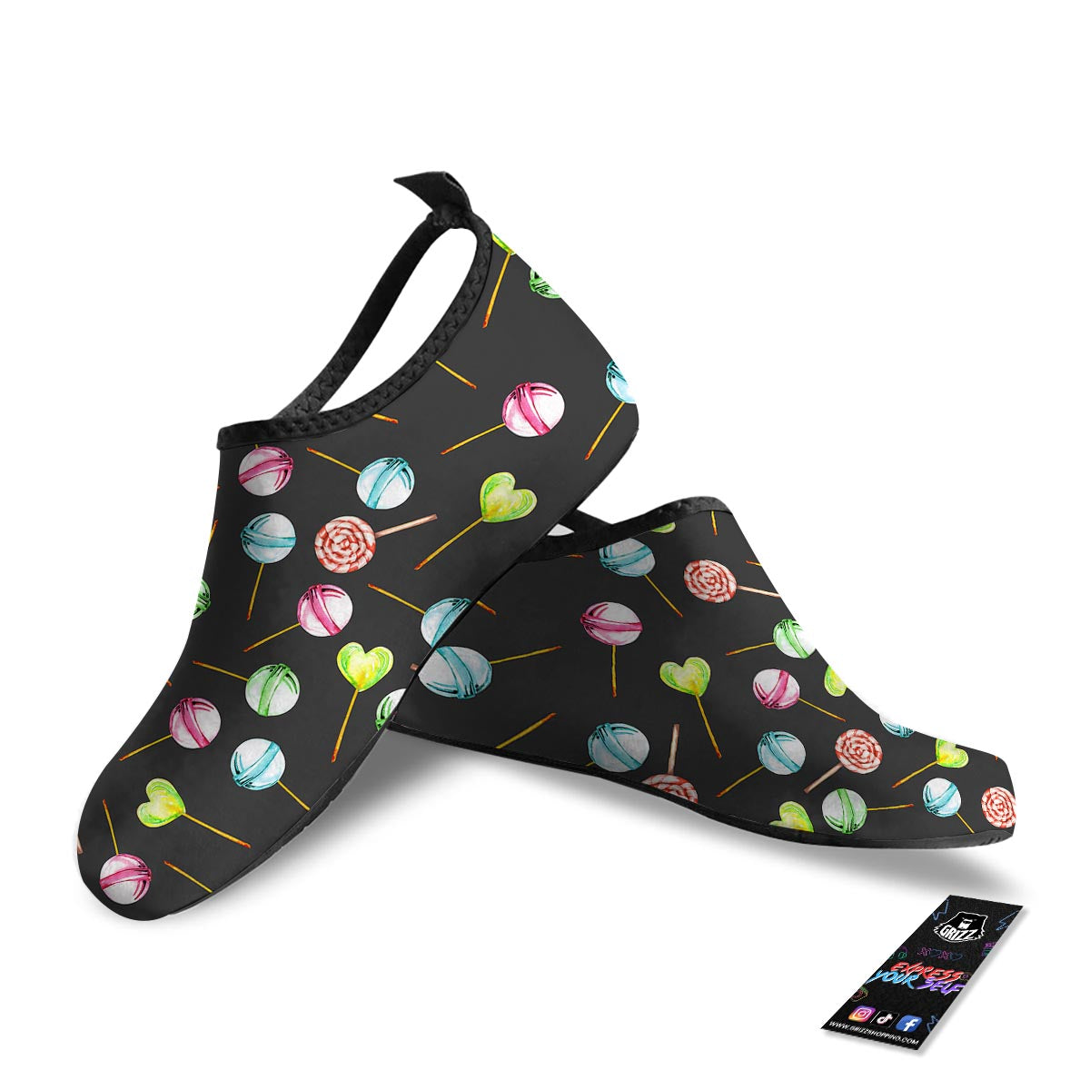 Candy Sweet Print Pattern Water Shoes-grizzshop