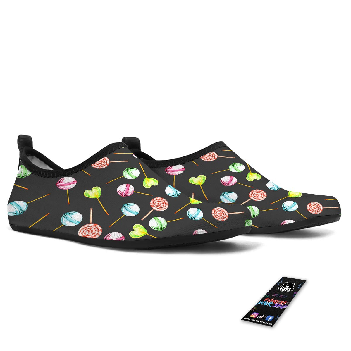 Candy Sweet Print Pattern Water Shoes-grizzshop