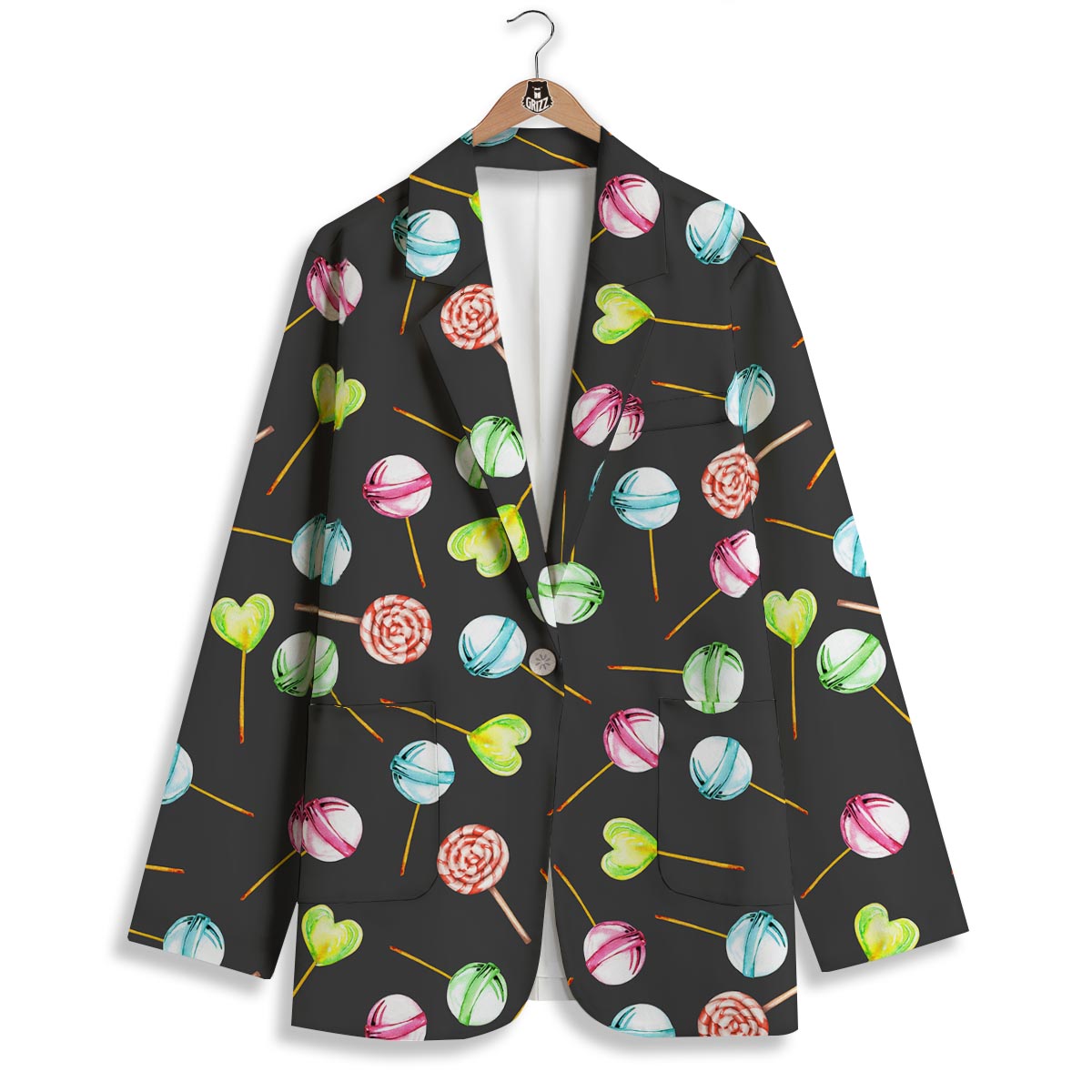 Candy Sweet Print Pattern Women's Blazer-grizzshop