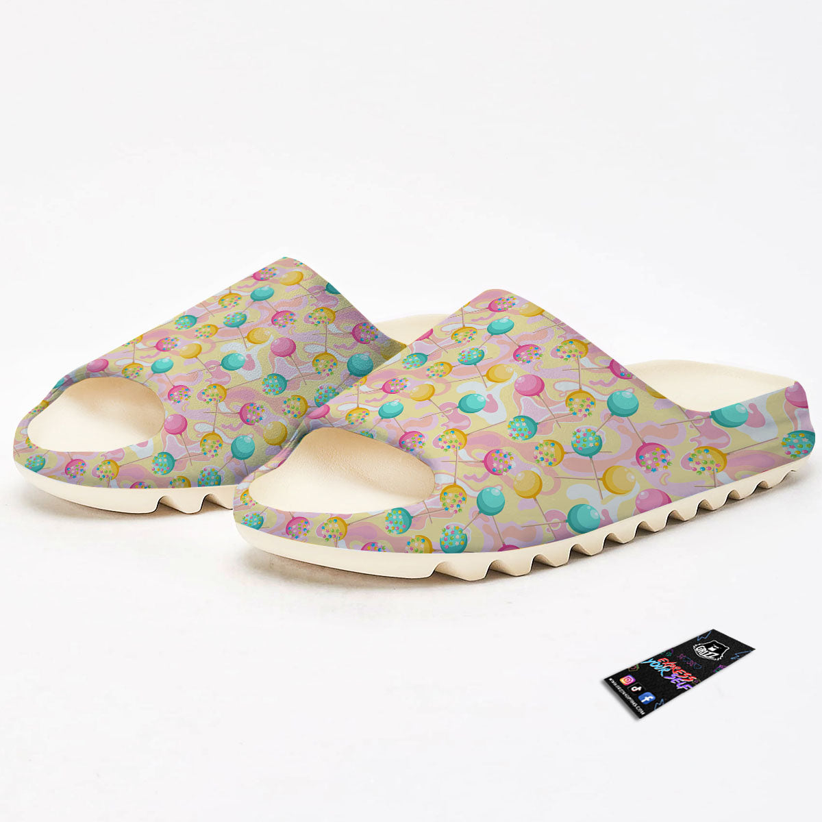 Candy And Colorful Lollipop Print Sandals-grizzshop