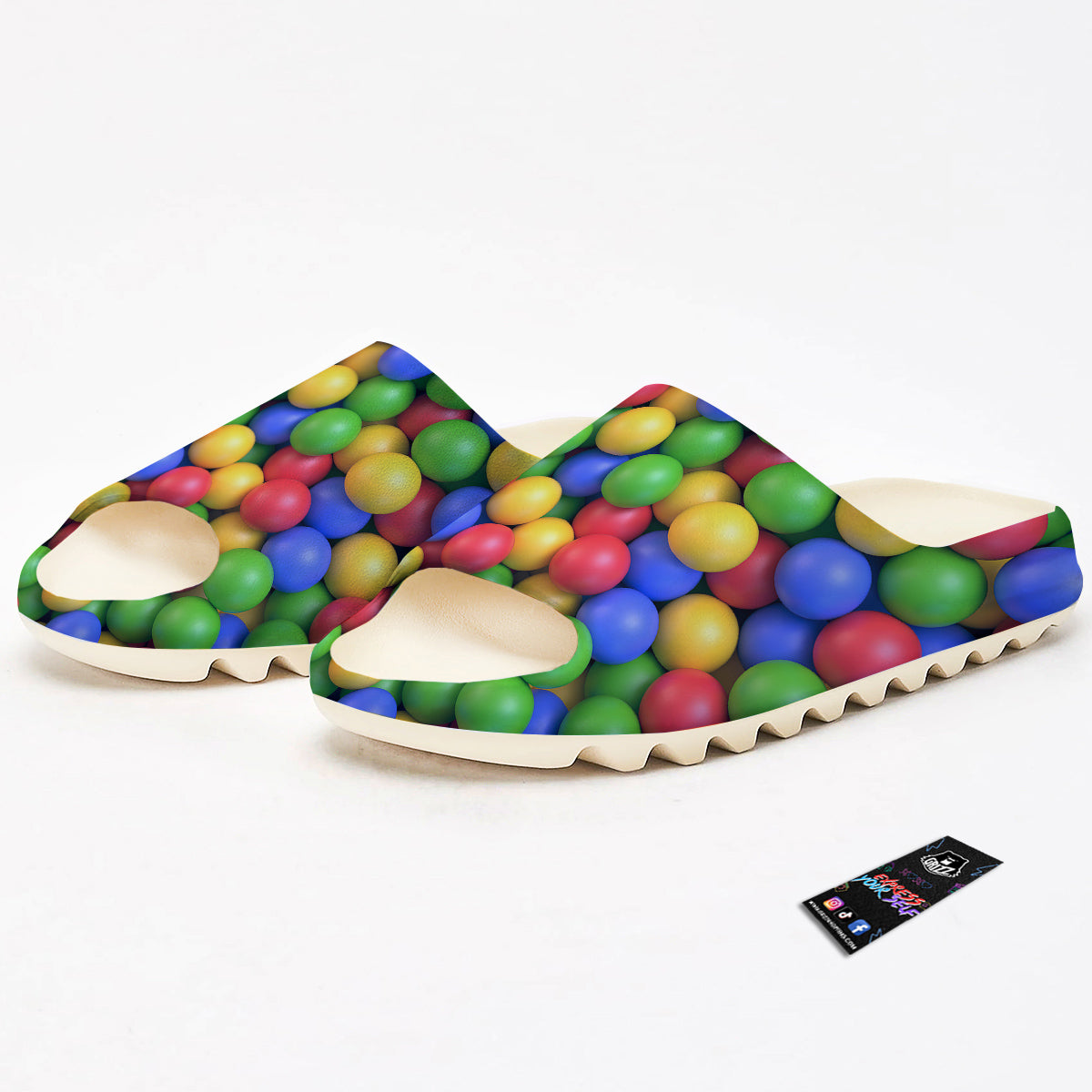 Candy Ball Colorful Print Sandals-grizzshop