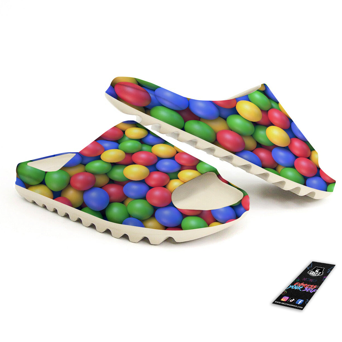 Candy Ball Colorful Print Sandals-grizzshop