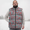 Candy Cane Christmas Print Pattern Down Vest