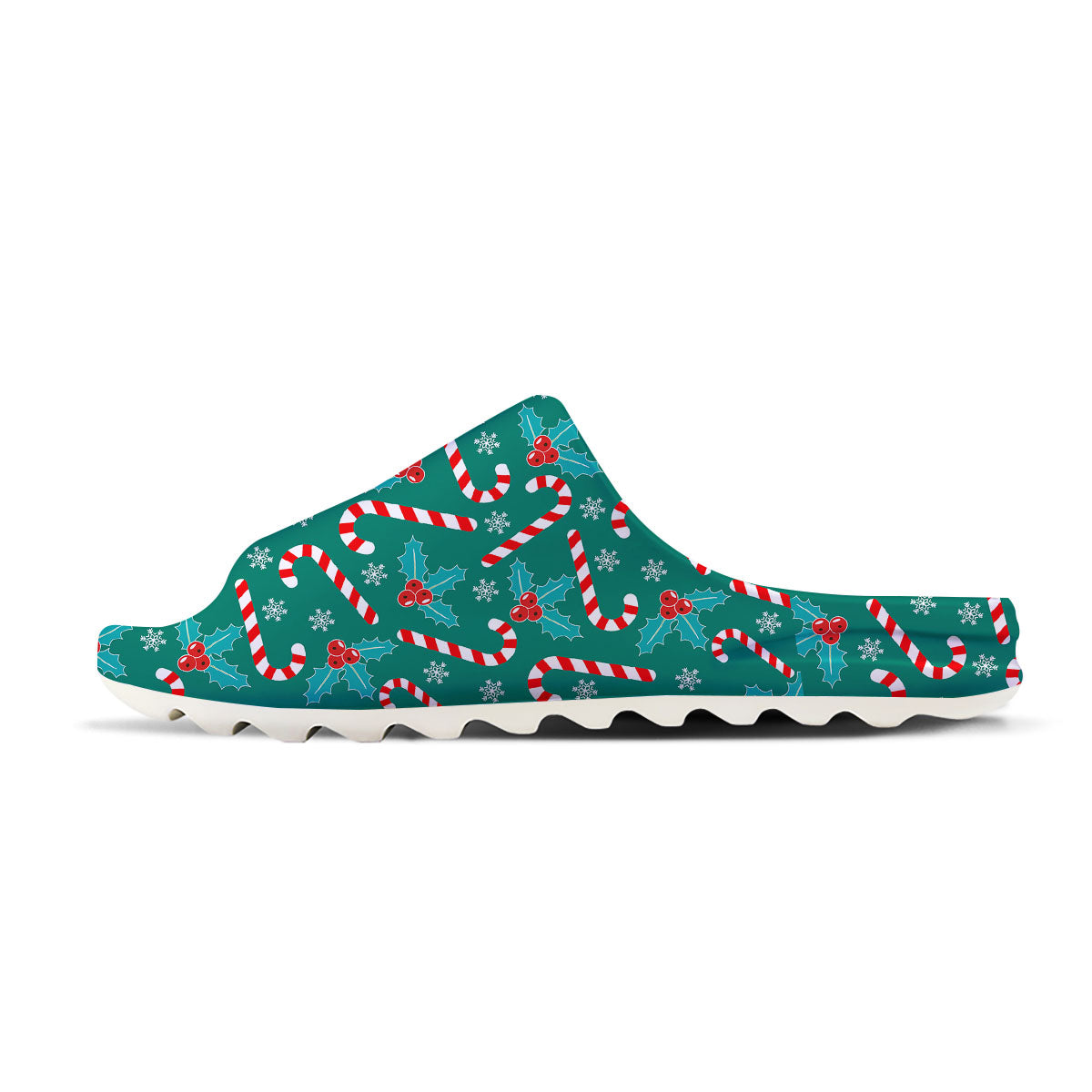 Candy Cane Merry Christmas Print Pattern Sandals-grizzshop