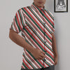 Candy Cane Stripe Christmas Print Untucked Shirts-grizzshop