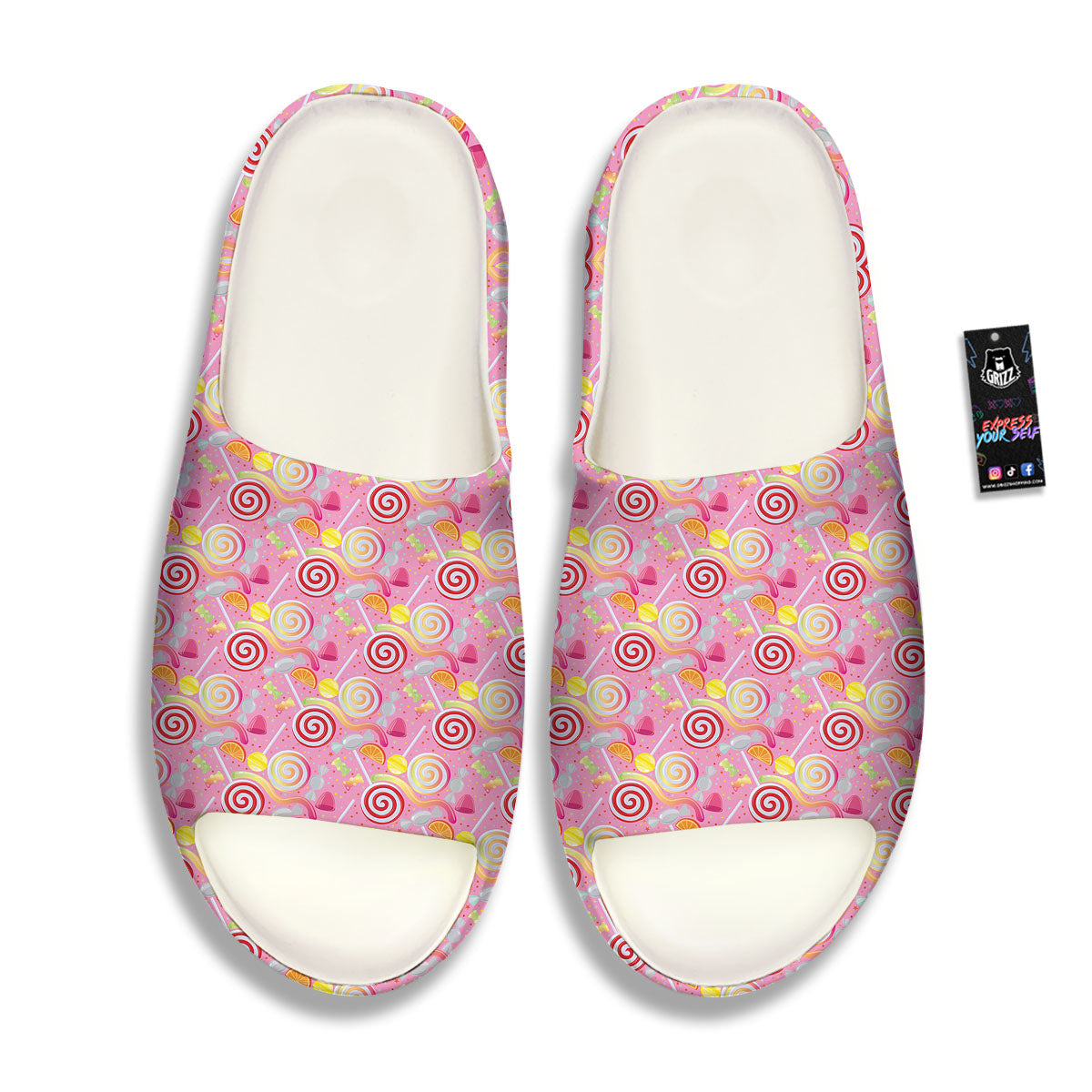 Candy Colorful Print Pattern Sandals-grizzshop